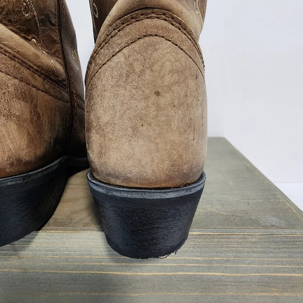 Smoky Mountain Jolene Waxed Distressed Western‎ Boots Girls Size 2R